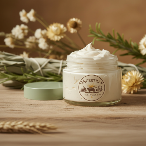 Whipped Tallow Balm with Laminated Ancestral Skincare Logo